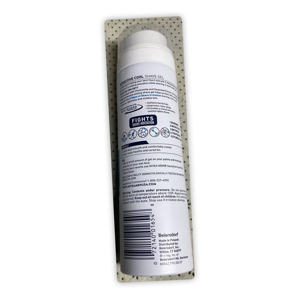 Nivea Men Sensitive Cool Shave Gel, 7‎ OZ., 2 Pack